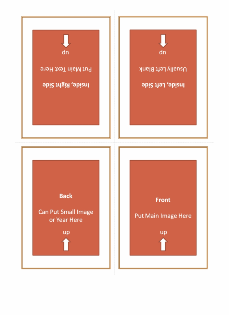 Blank Quarter Fold Card Template