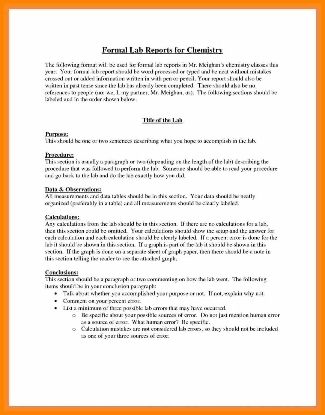 003 Formal Lab Report Example Best Write Up Template Of Pertaining To Chemistry Lab Report Template