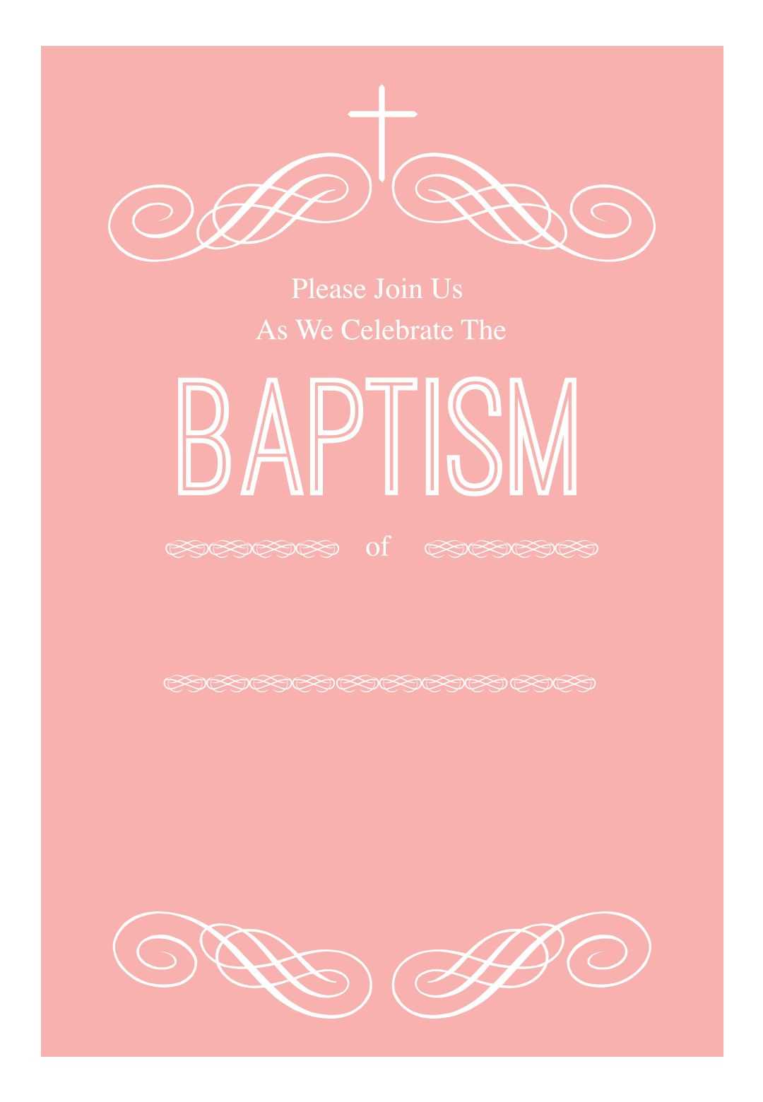 003 Template Ideas Free Baptism Invitation Templates Throughout Blank Christening Invitation Templates