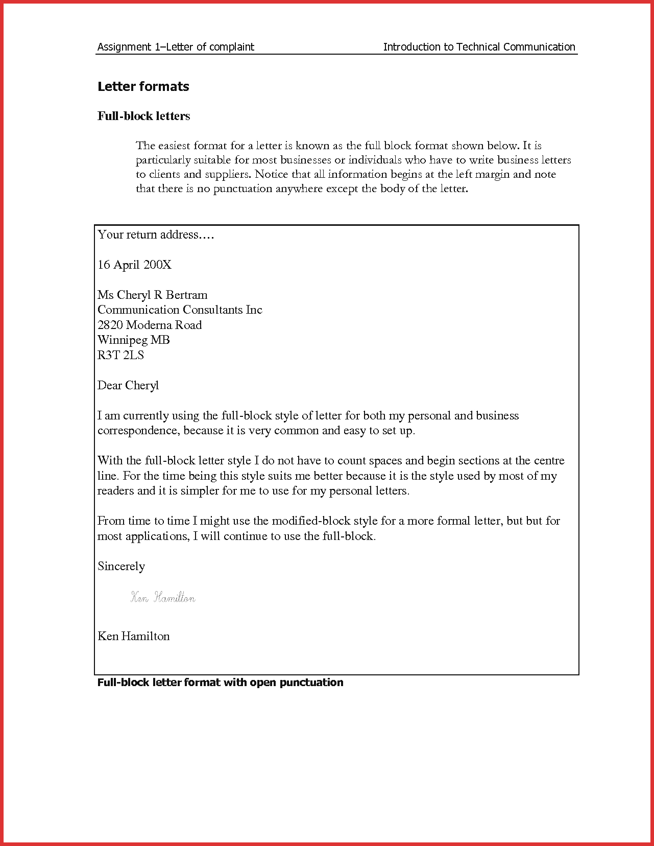 003 Template Ideas How To Get Business Letter Format On Inside Modified Block Letter Template Word