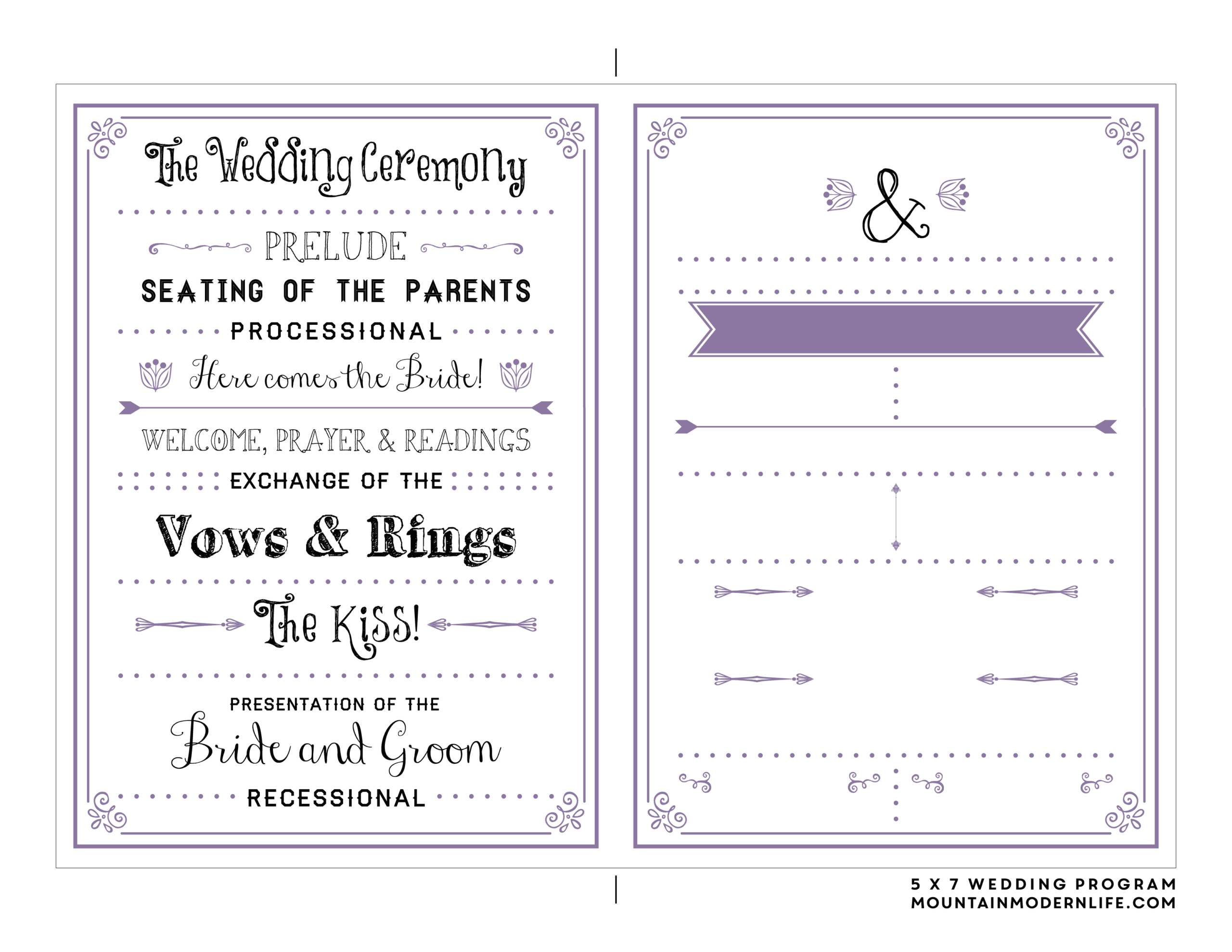 003 Template Ideas Wedding Program Free Printable Per Page X With Free Printable Wedding Program Templates Word