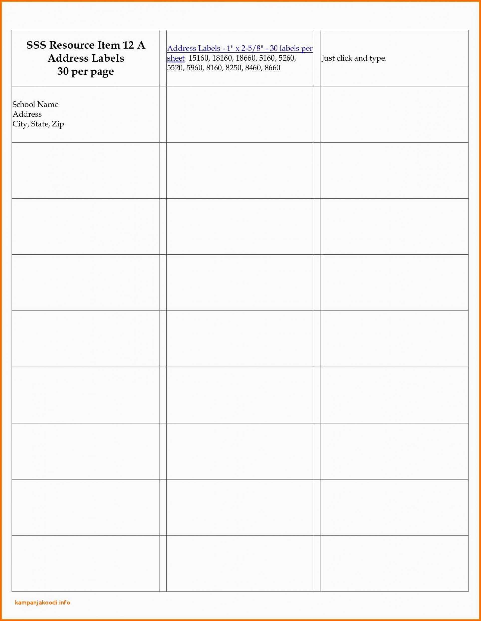 8 Labels Per Sheet Template Word - Sample Professional ...