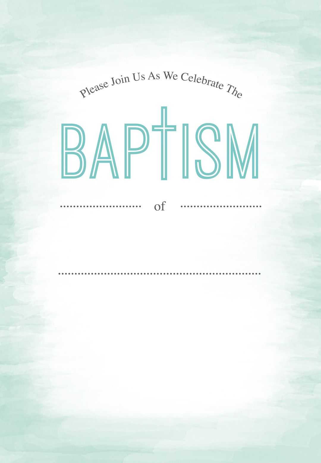 005 Free Baptism Invitation Templates Template Ideas Within Blank Christening Invitation Templates