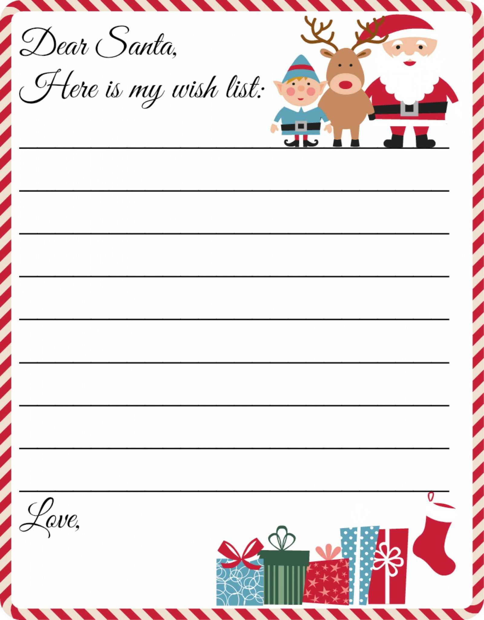 Letter From Santa Template Word Sample Professional Template