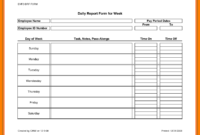 007 Daily Work Report Template Ideas Reports Business regarding Employee Daily Report Template