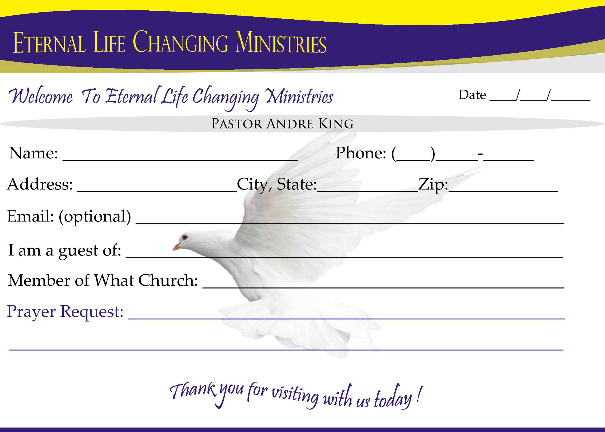 007 Template Ideas Eternal Life Visitor Card Church With Regard To Church Visitor Card Template Word