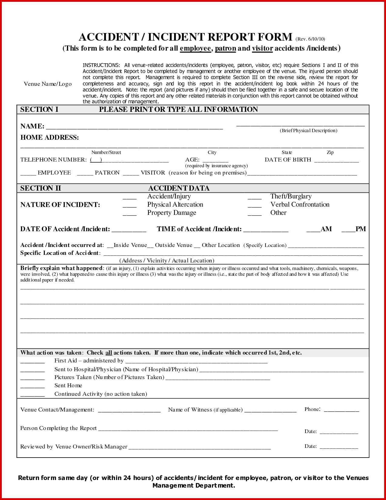 008 20Form For Accident Incident Report Karis Sticken Co Intended For First Aid Incident Report Form Template