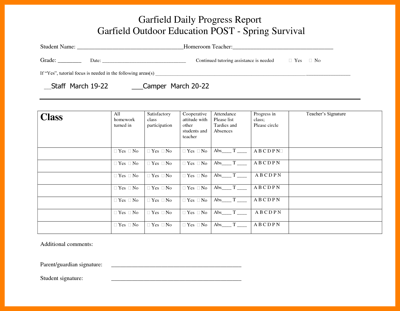 008 Student Progress Report Template Ideas Daily For In Progress Report Template Doc