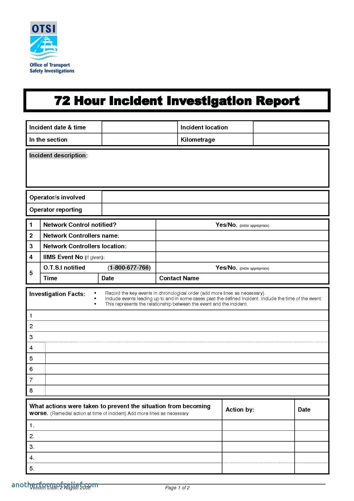 Hse Report Template