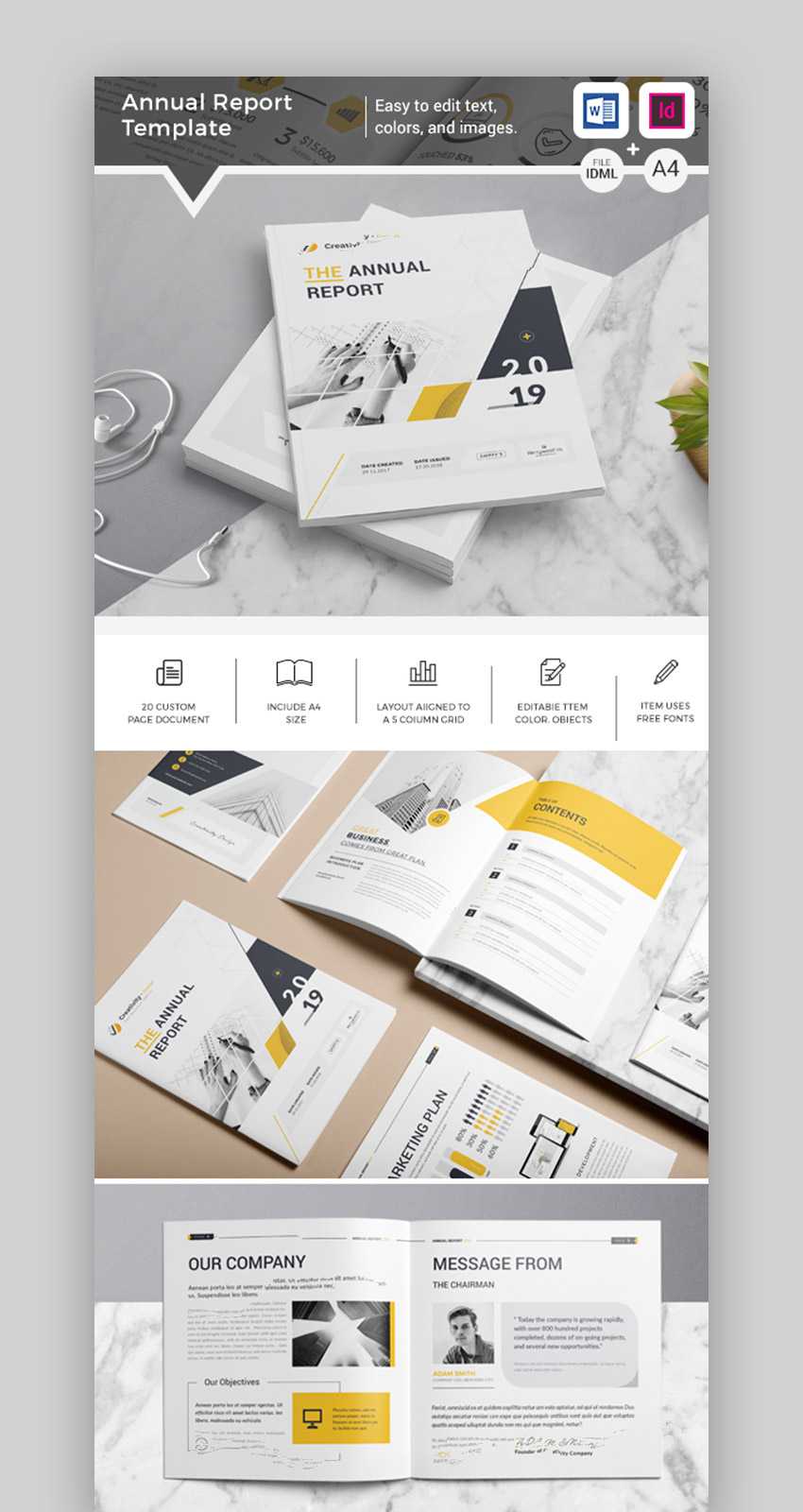 009 Annual Report Template Ideas Free Indesign Templates Regarding Free Annual Report Template Indesign