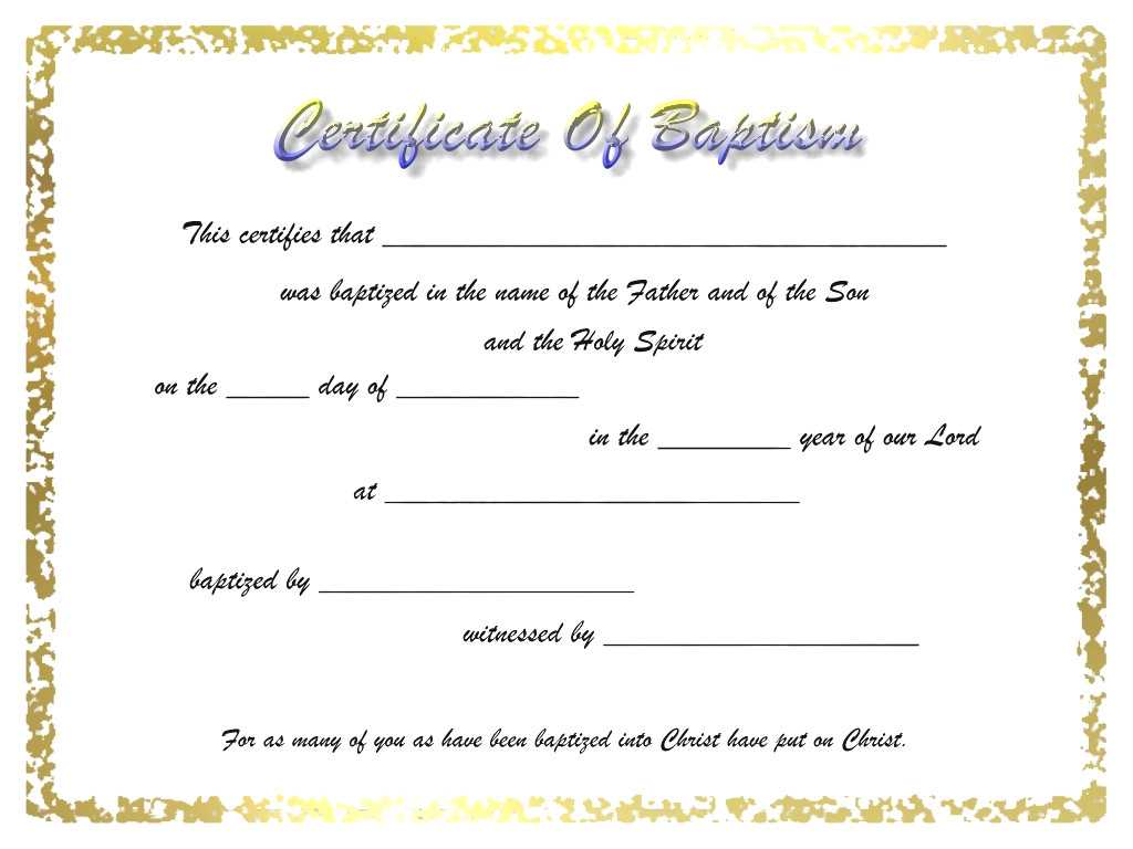 009 Certificate Of Baptism Template Unique Ideas Catholic For Baptism Certificate Template Word