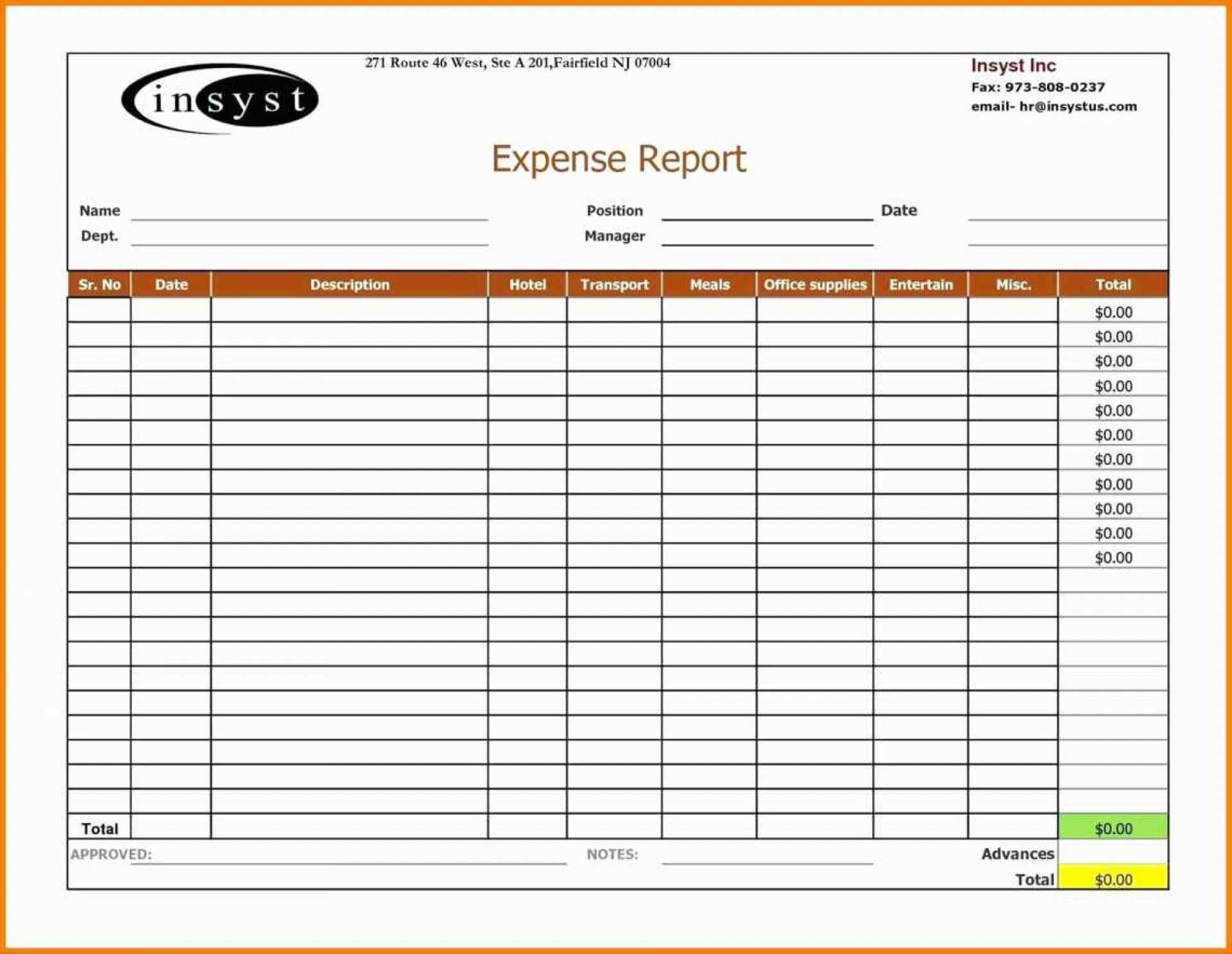 009 Expense Report Format Excel Template Ideas Expenses Pertaining To Expense Report Template Excel 2010