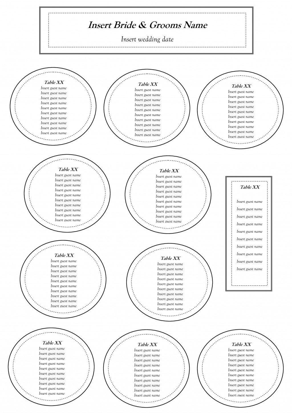 009 Seating Chart Template Word Ideas Impressive Wedding With Regard To Wedding Seating Chart Template Word