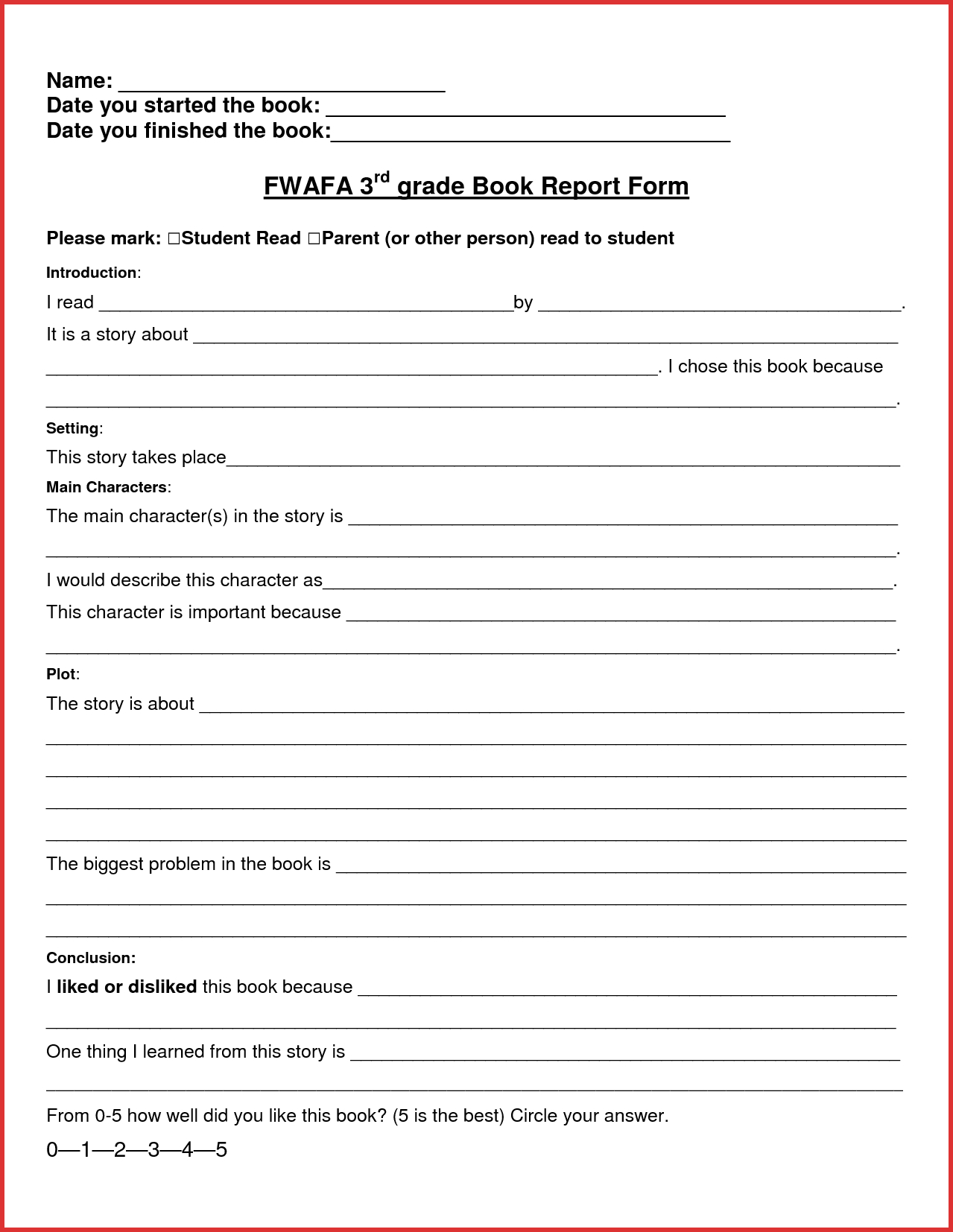 010 6Th Grade Book Report Template Ideas 3Rd Pdf Best Of For Book Report Template 6Th Grade