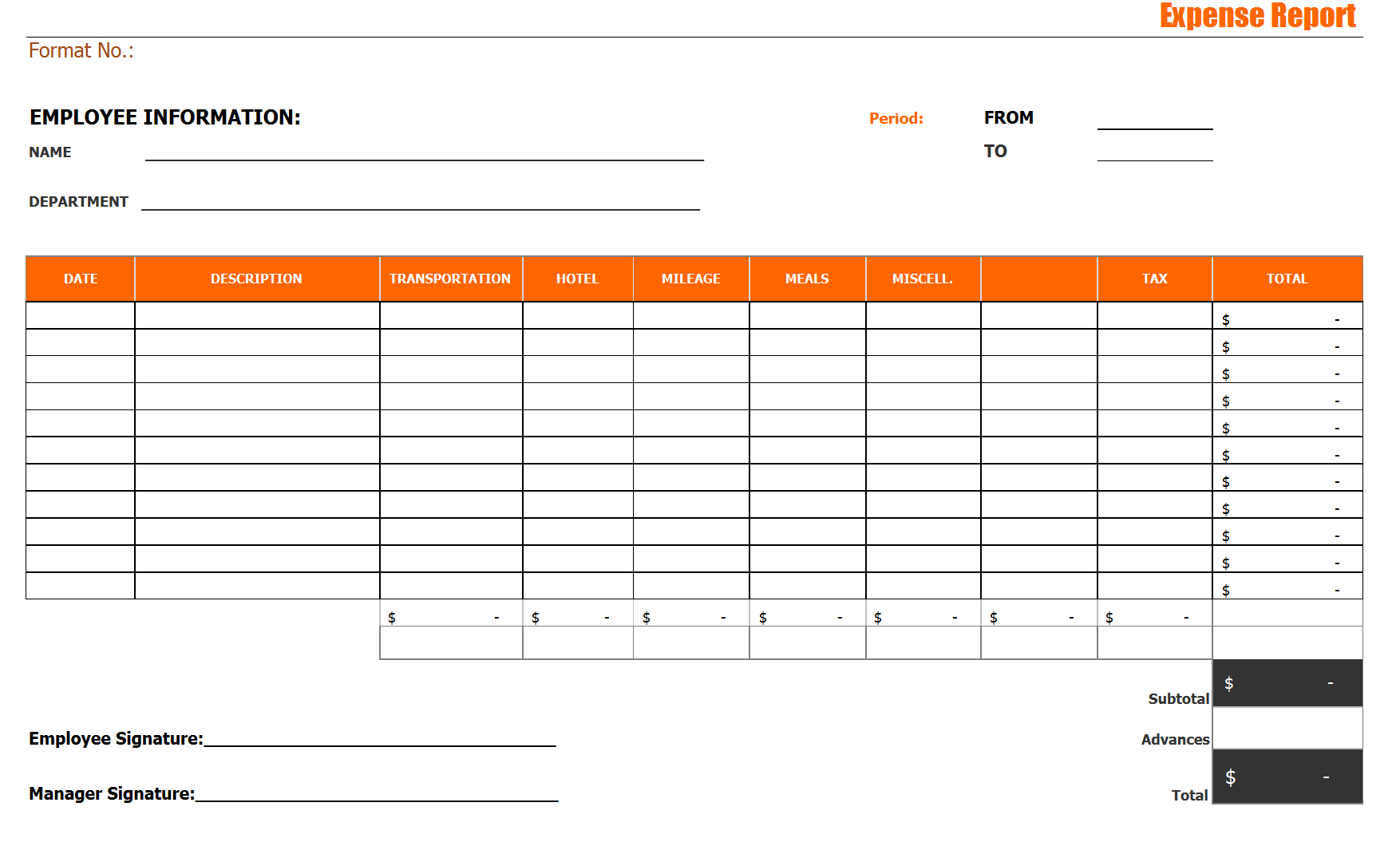 010 Free Expense Report Template Ideas Basic Monthly With Throughout Daily Expense Report Template