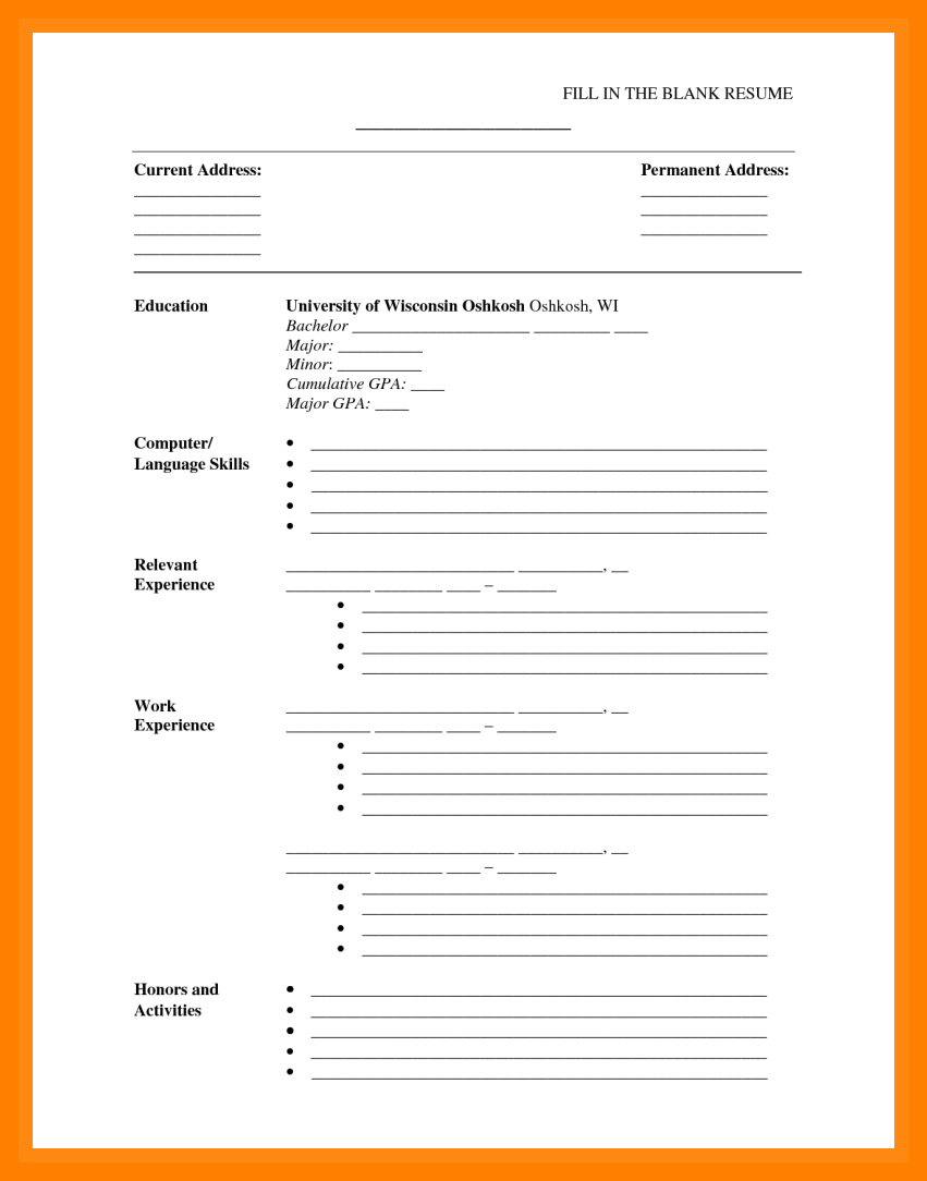 010 Template Ideas Cvord Uk Blank Free Basic Resume With Regard To Free Blank Cv Template Download