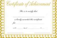 011 Free Printable Certificate Of Achievement Template Blank within Blank Certificate Of Achievement Template