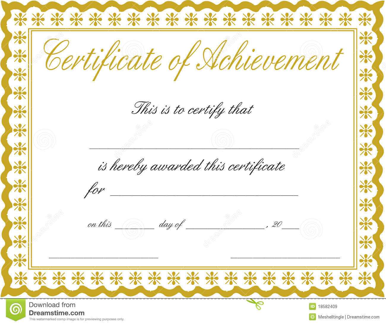 011 Free Printable Certificate Of Achievement Template Blank Within Blank Certificate Of Achievement Template