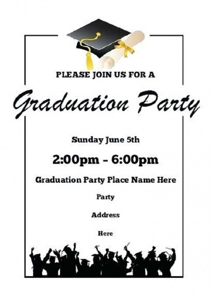 011 Graduation Party Invitation Template Free Templates Intended For Graduation Party Invitation Templates Free Word