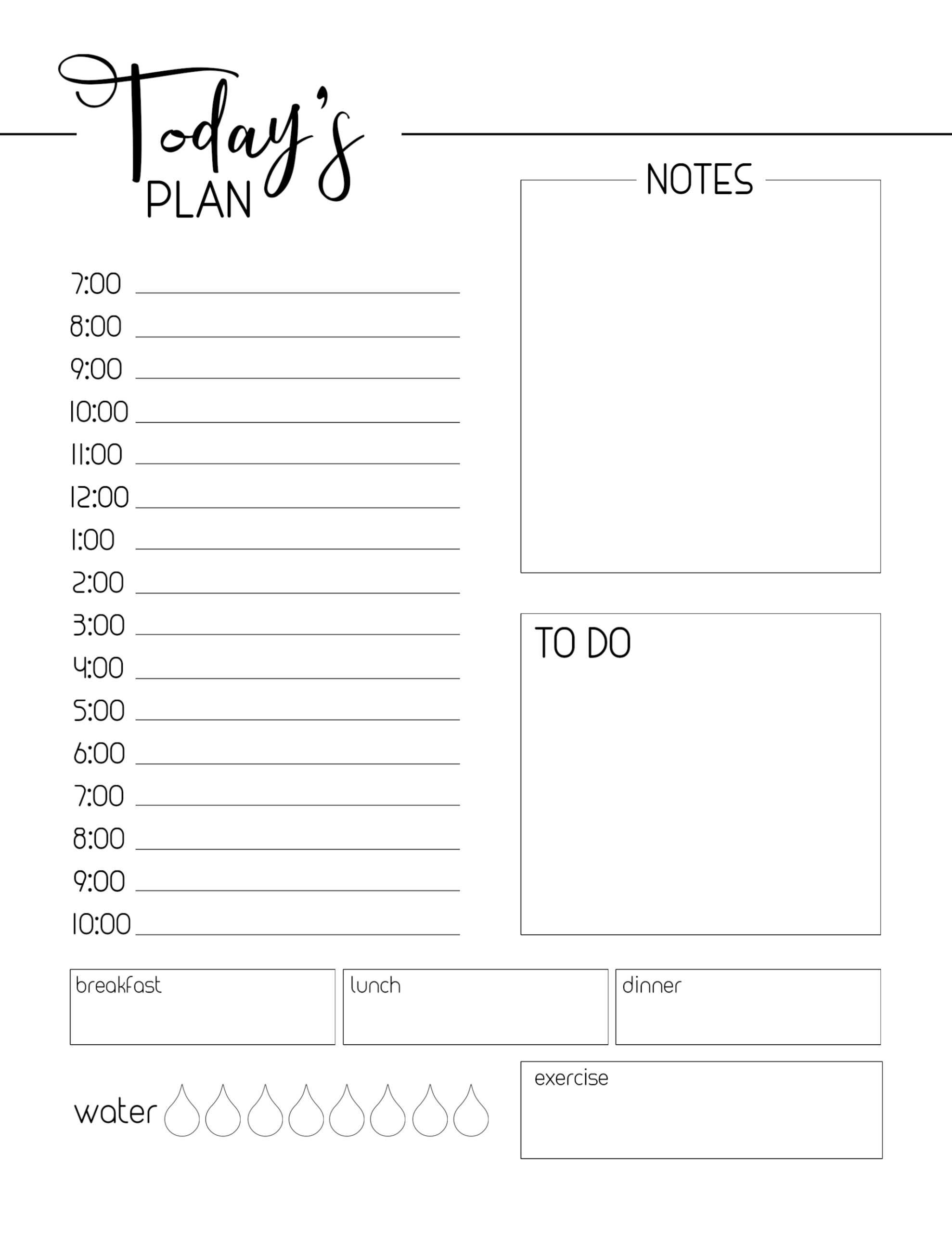 011 Printable Daily Schedule Template Planner Surprising With Regard To Printable Blank Daily Schedule Template