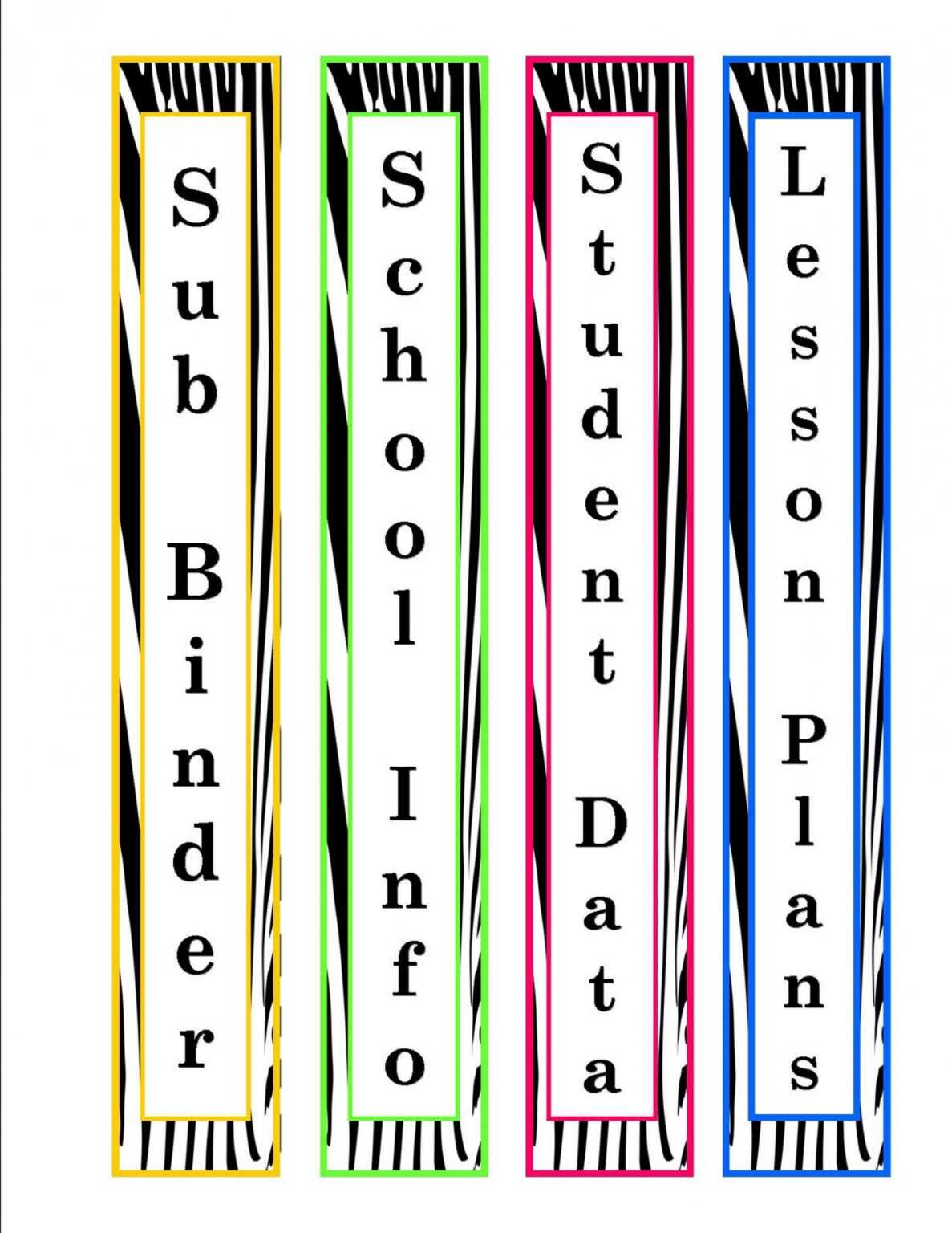 Binder Spine Template Word