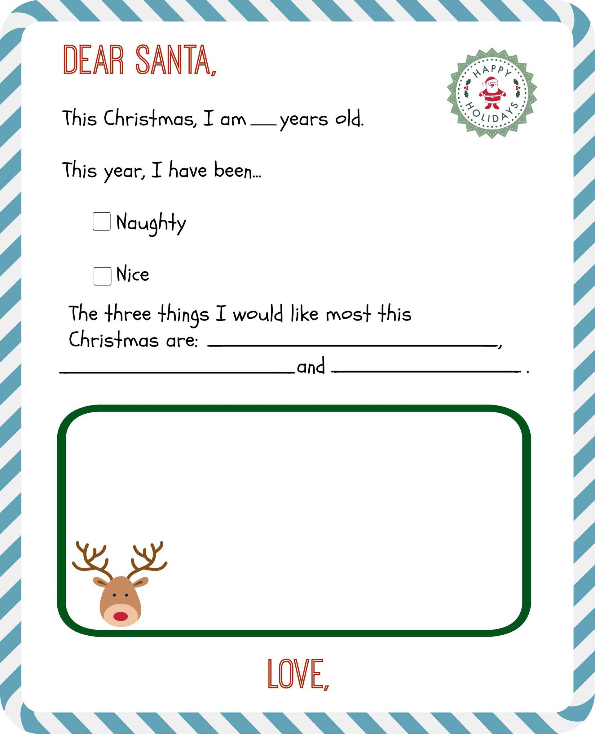 012 Dear Santa Letter Template Ideas Letters Archaicawful Inside Santa Letter Template Word