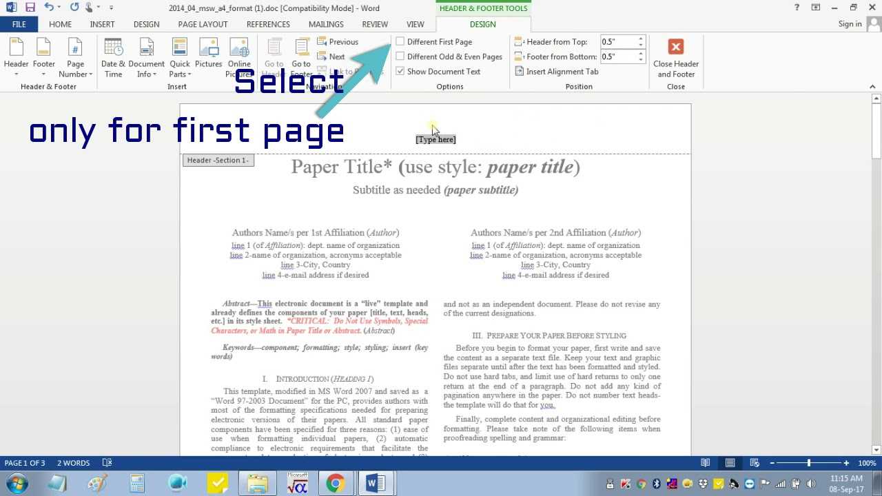 012 Ieee Research Paper Format Ms Word ~ Museumlegs With Regard To Ieee Template Word 2007