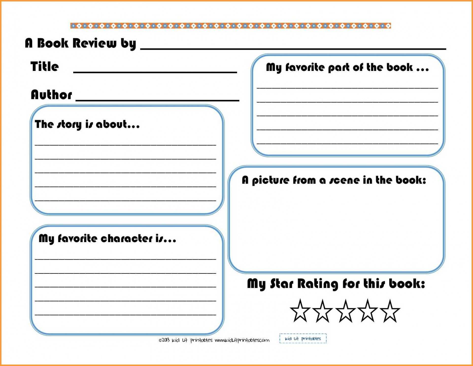 012 Template Ideas Book Free Printable Phone Office Within First Grade Book Report Template