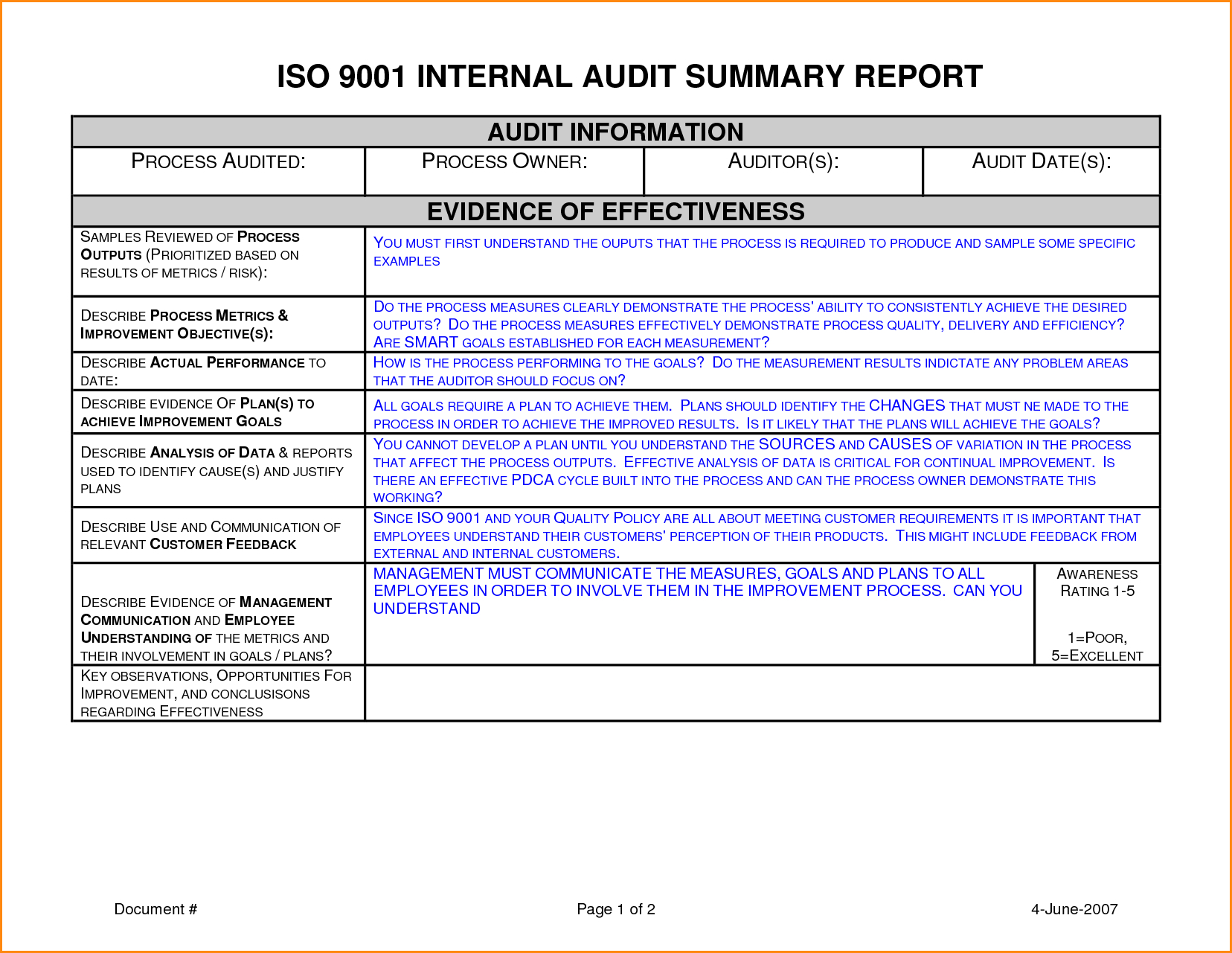 012 Template Ideas Internal Audit Report Sample Unbelievable Pertaining To Internal Audit Report Template Iso 9001