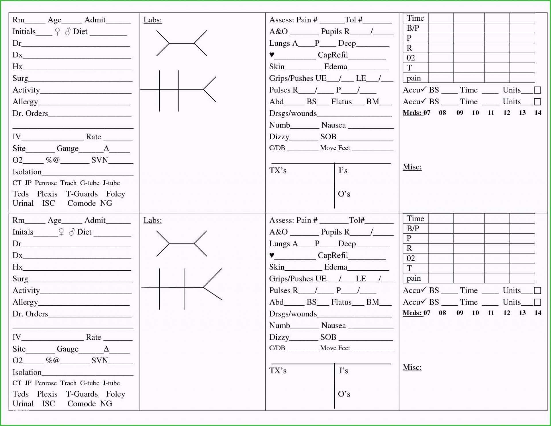 014 Nursing Shift Report Template Unforgettable Ideas Change For Med Surg Report Sheet Templates