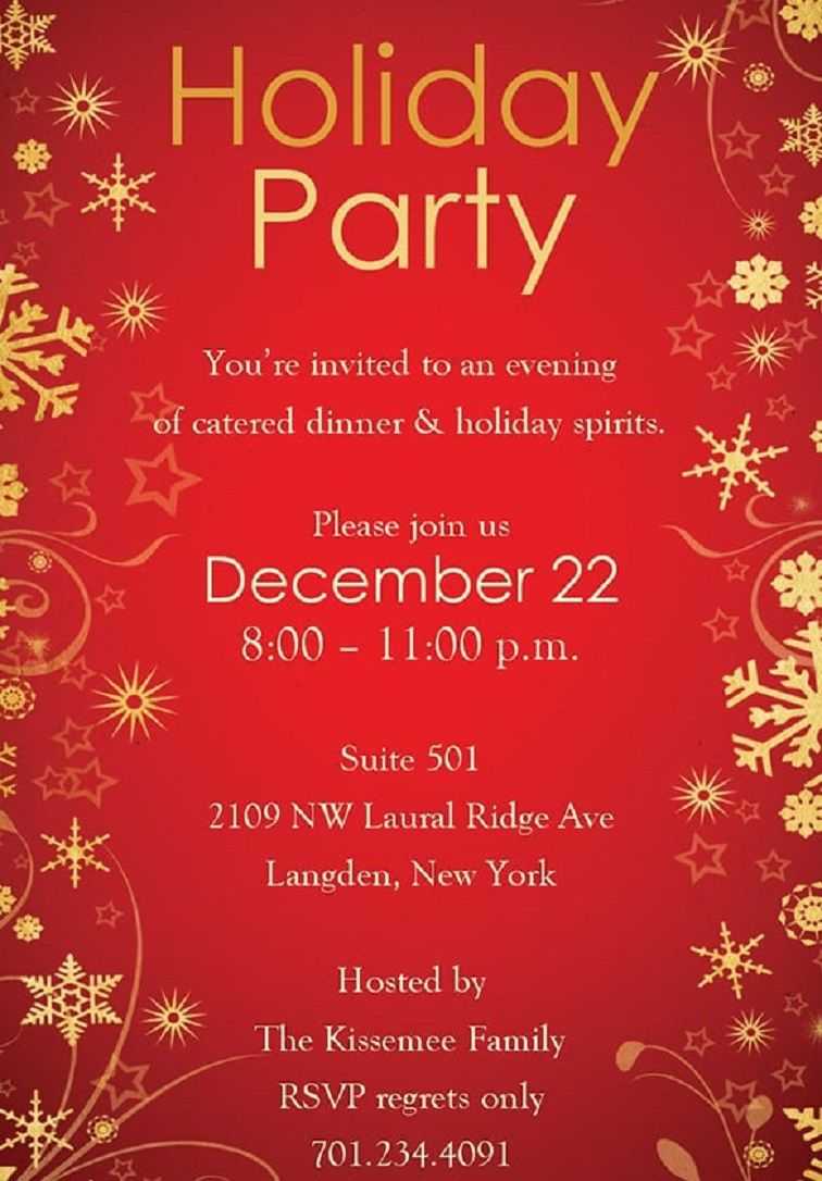 014 Template Ideas Free Download Christmas Party Flyer In Free Christmas Invitation Templates For Word