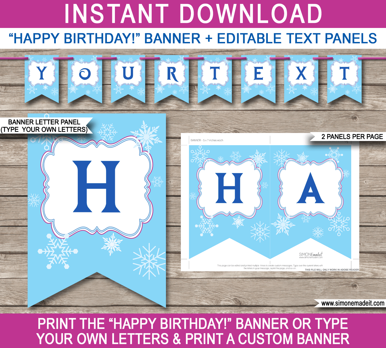 016 Diy Birthday Banner Template Free Printable Happy Inside Free Printable Party Banner Templates