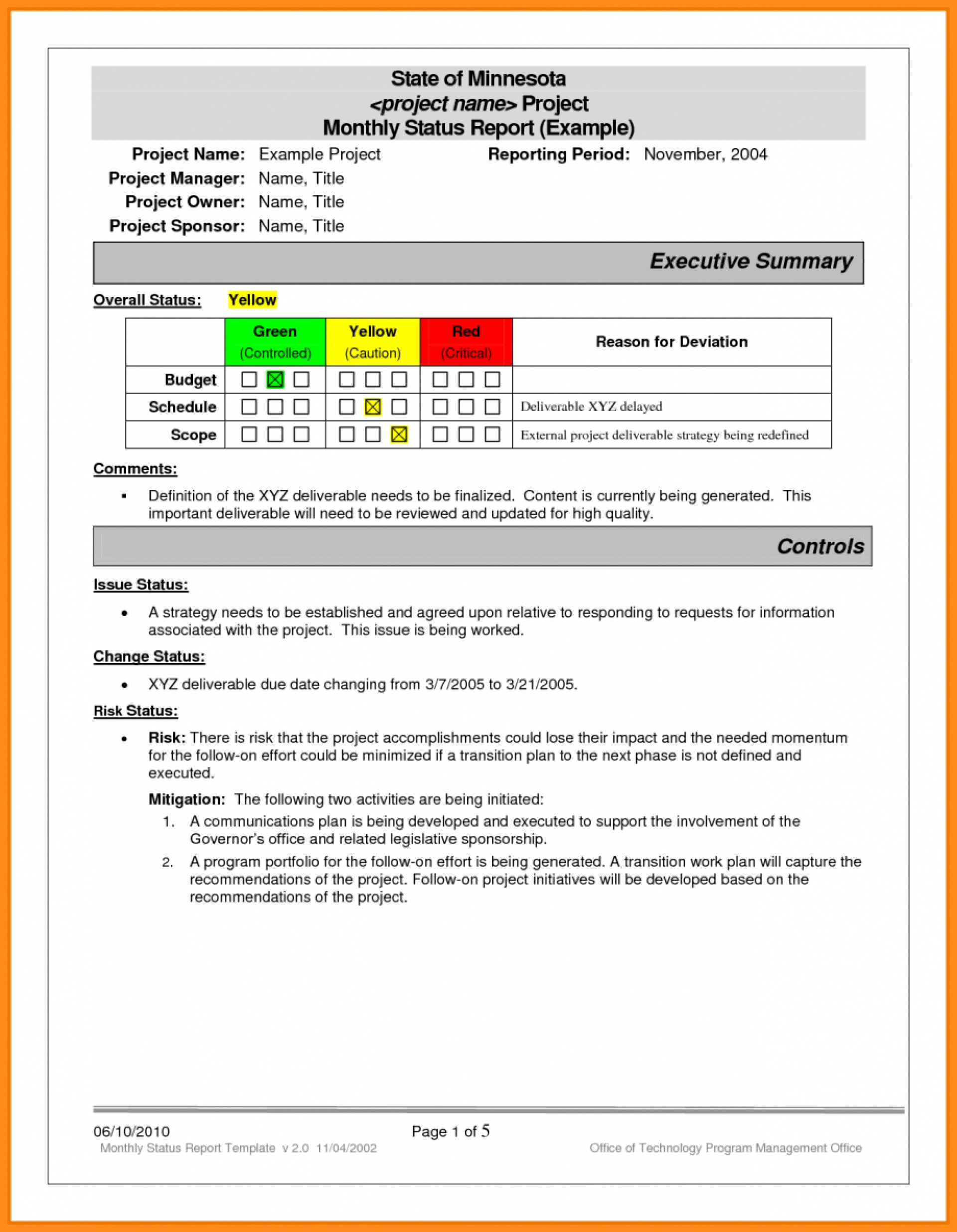 017 Daily Project Progress Report Template Excel Ic Inside Stoplight Report Template