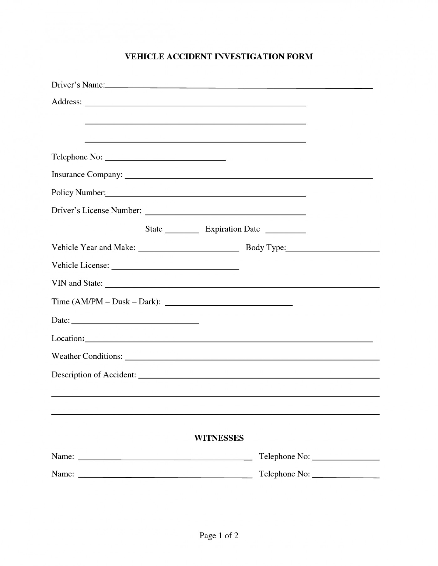 018 Incident Report Form Template Word Uk For Insurance Incident Report Template