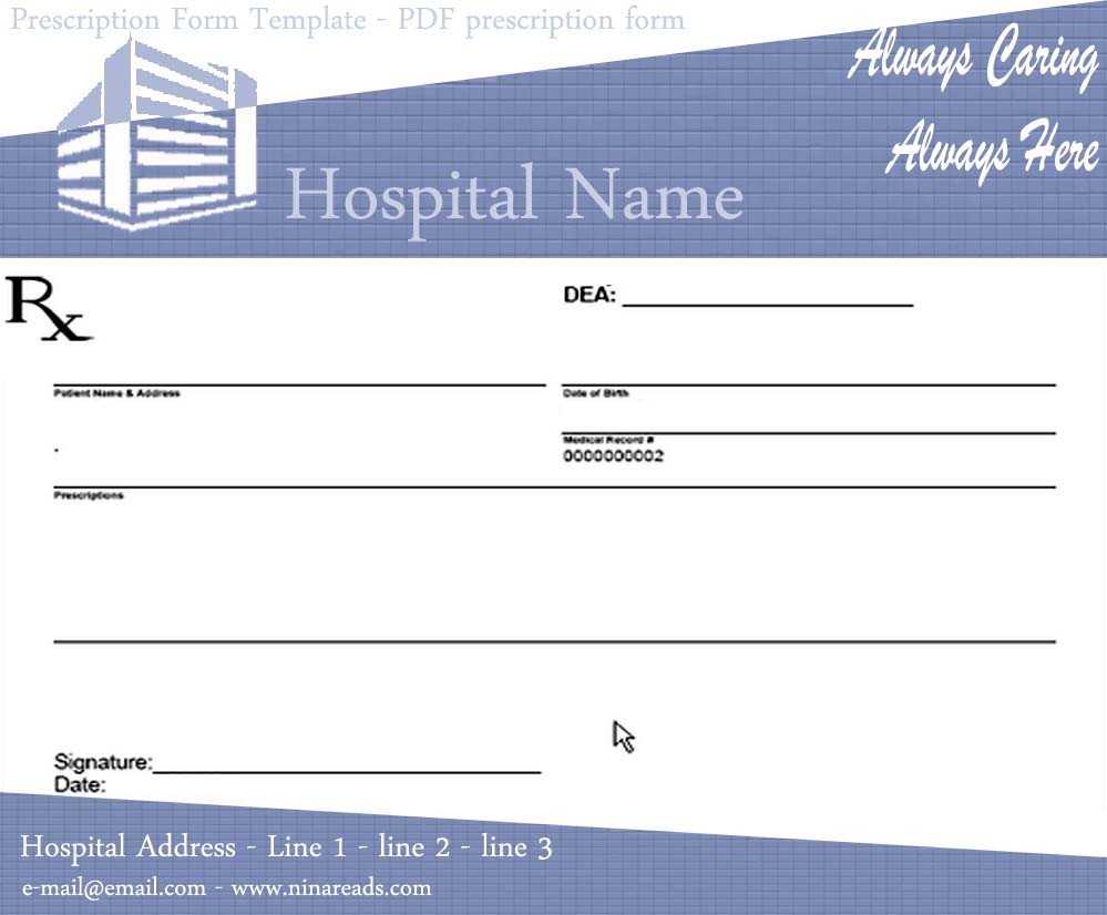 018 Template Ideas Prescription Pad Microsoft Word Free Pdf With Regard To Blank Prescription Form Template