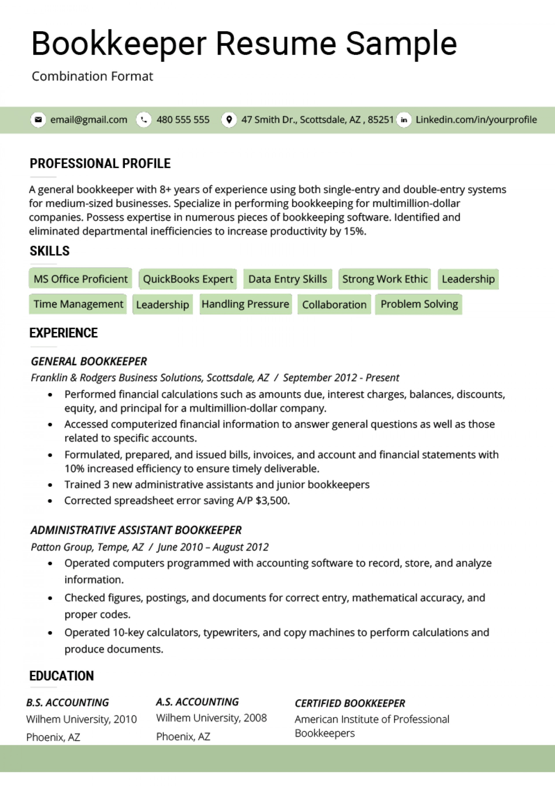 021 Combination Resume Template Word Bination Format Pertaining To Combination Resume Template Word