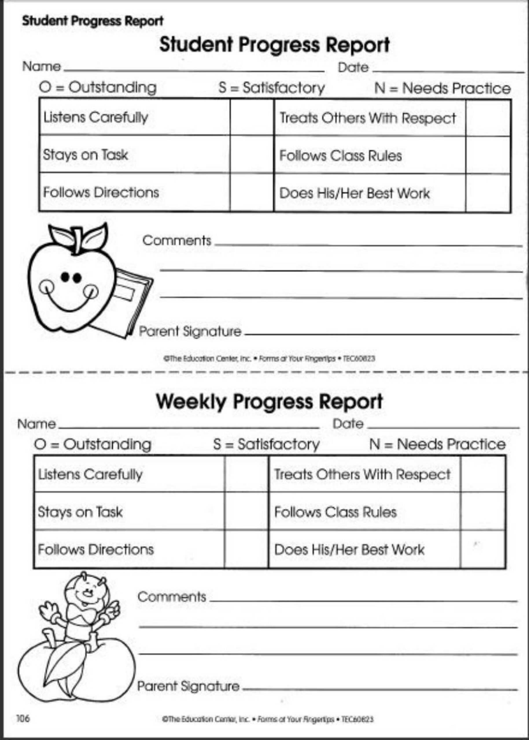 024 School Progress Report Template Doc Elementary Ample Pdf Intended For Educational Progress Report Template