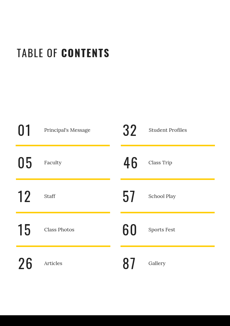 024 Template Ideas Table Of Contents Stunning Powerpoint Ppt With Regard To Blank Table Of Contents Template