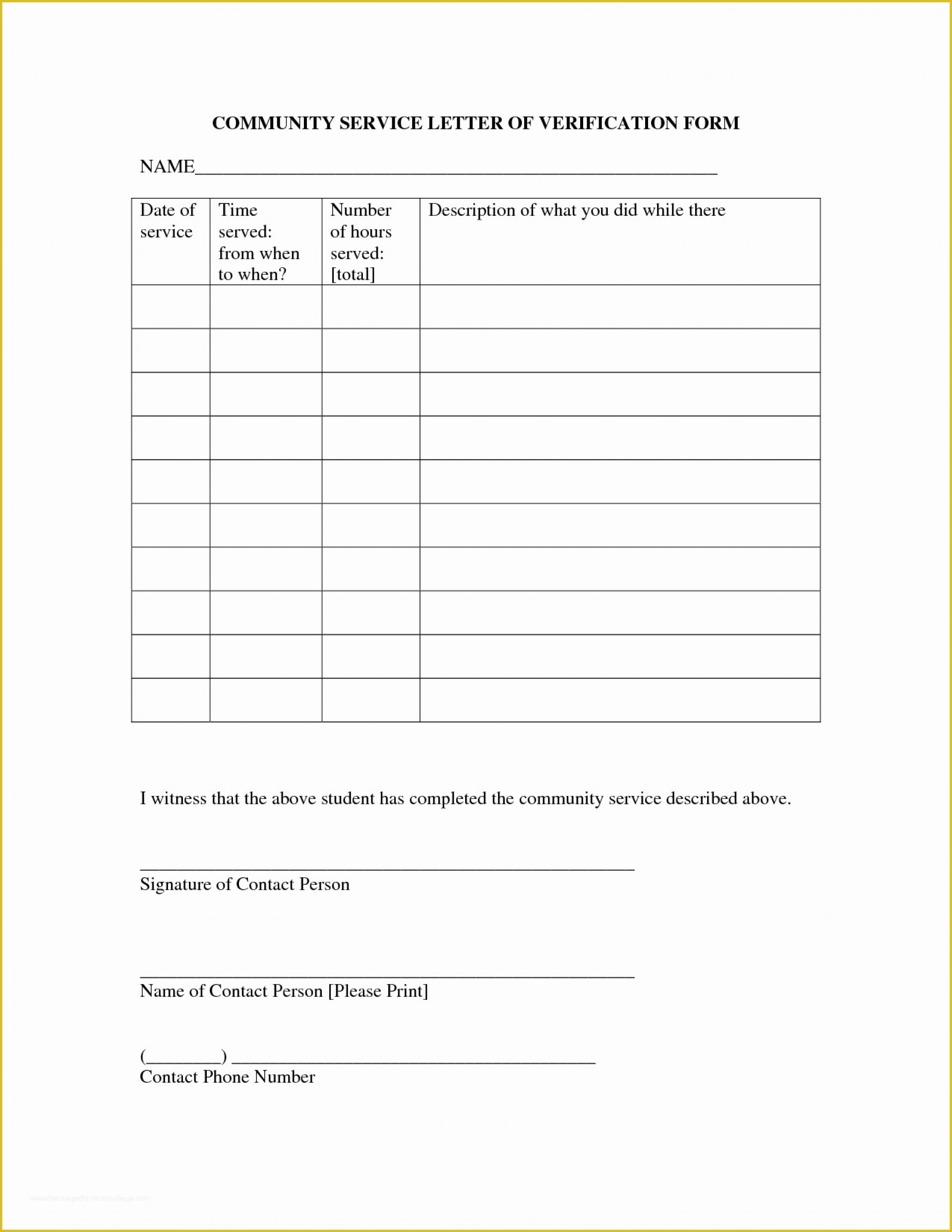 024 Volunteer Hours Form Template Application Unbelievable Regarding Community Service Template Word