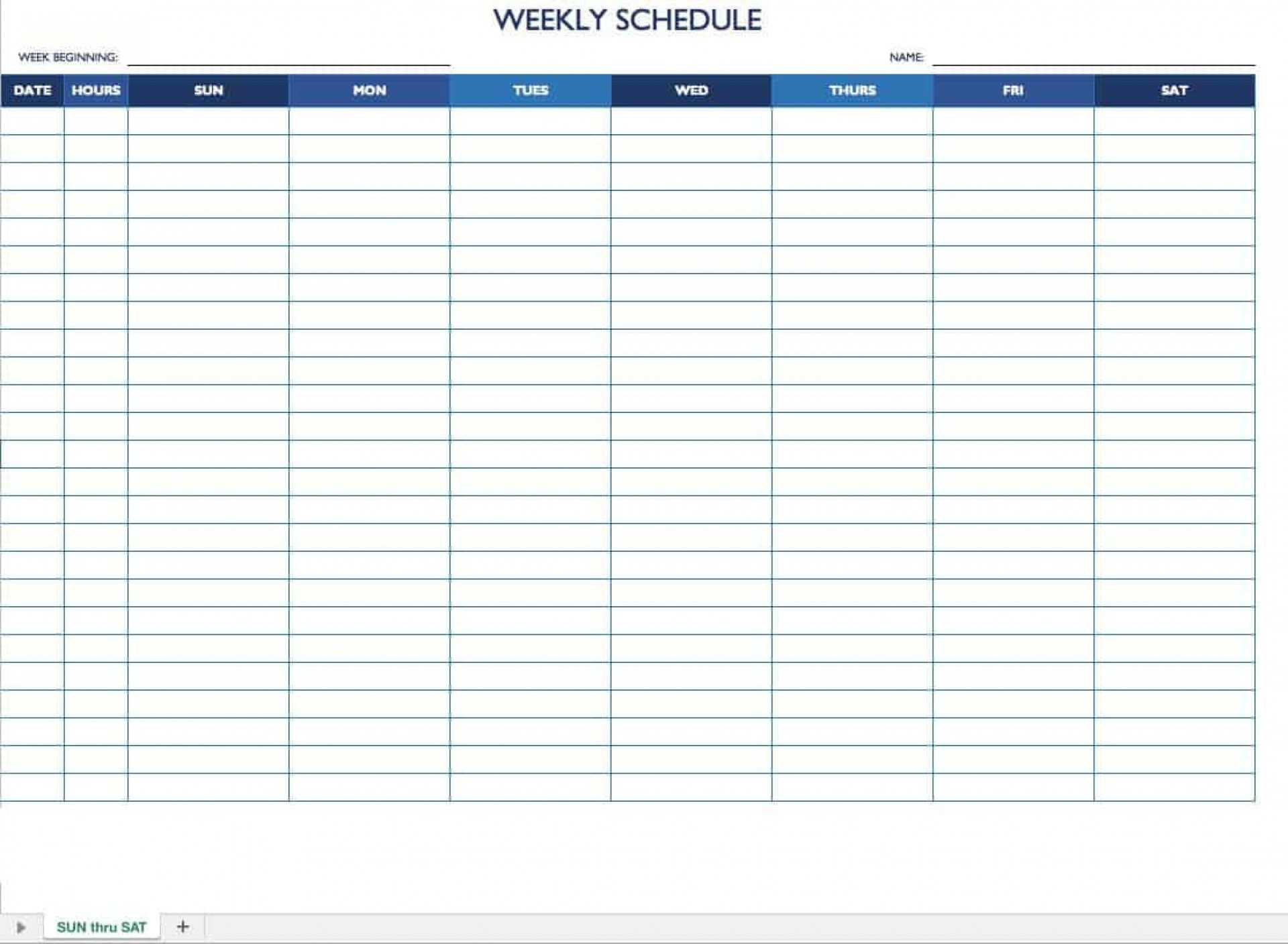 024 Weekly Schedule Days Template Ideas Work Schedules With Regard To Blank Monthly Work Schedule Template