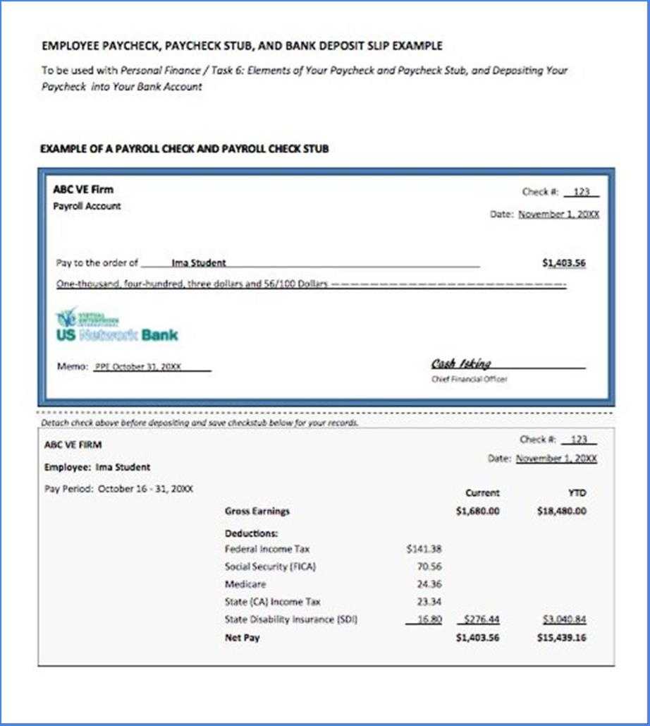 025 Pay Stub Template Word Adp Document Example Excellent Pertaining To Pay Stub Template Word Document