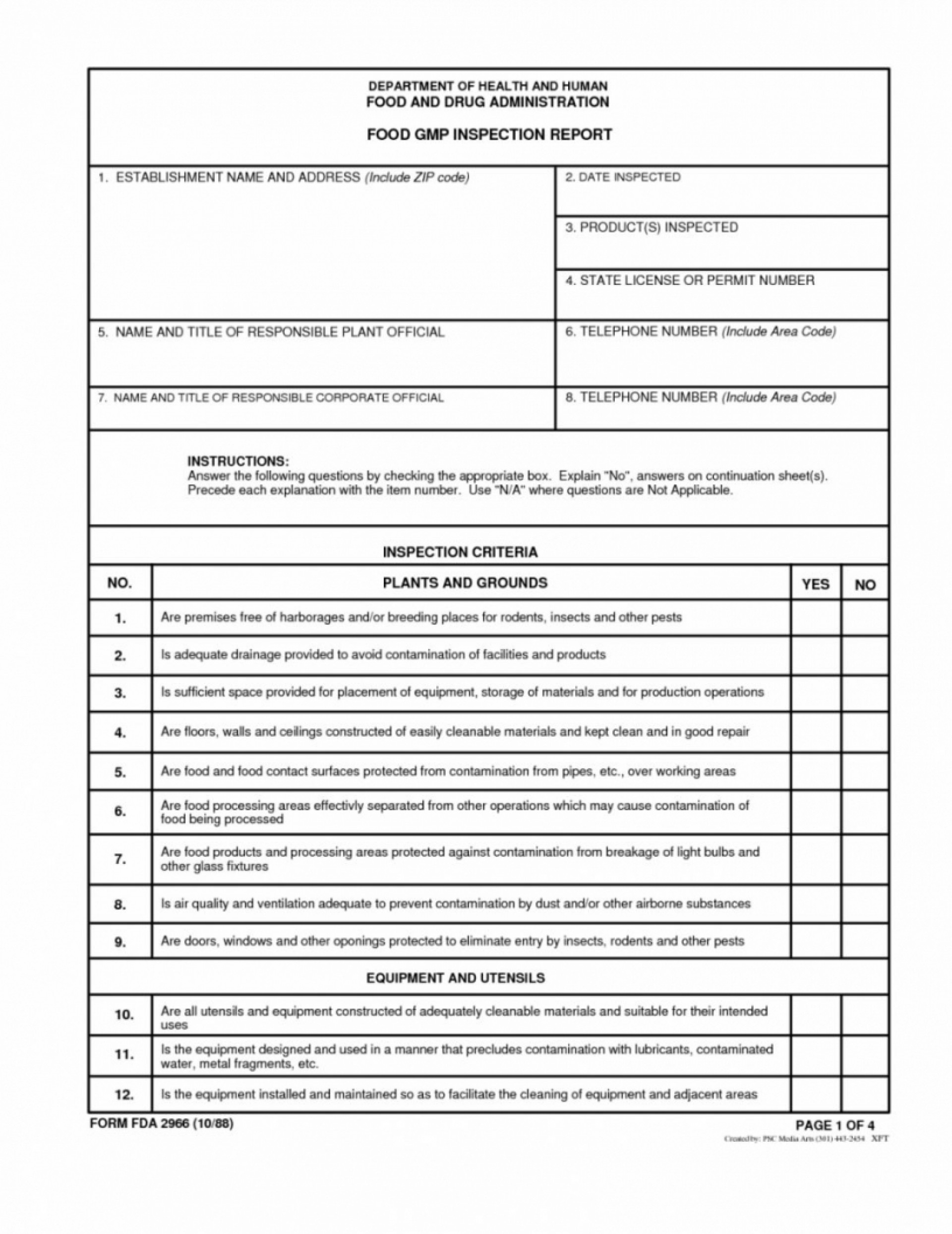 026 Plumbing Page Home Inspection Report Template Astounding Intended For Gmp Audit Report Template