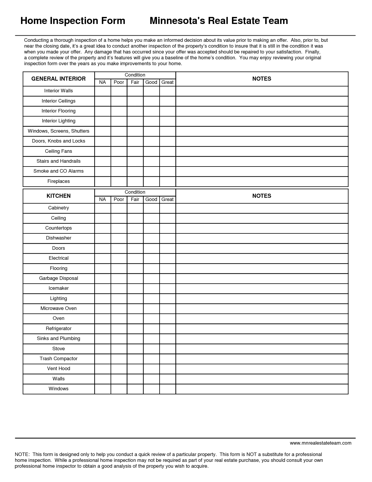 026 Template Ideas 20Free Home20Nspection Forms Pdf Blank In Commercial Property Inspection Report Template