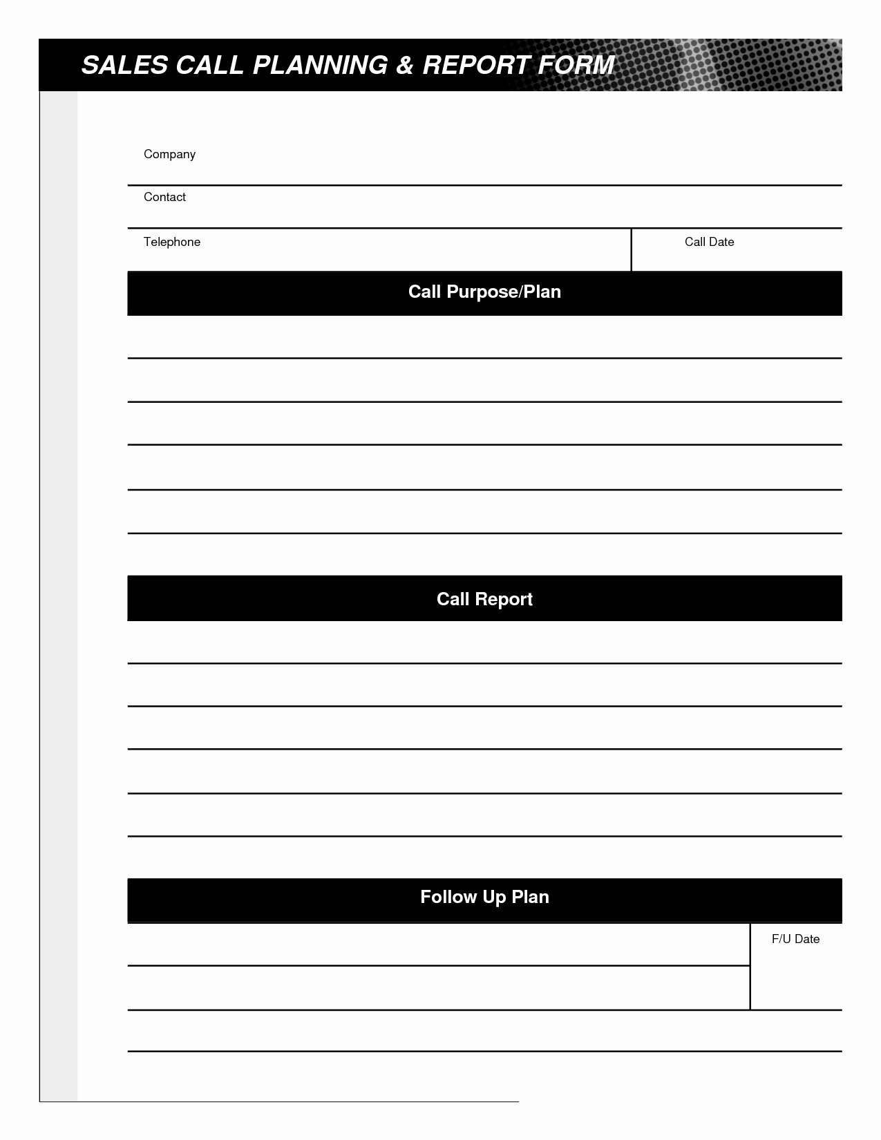 026 Template Ideas Sales Call Report Elegant Of Monthly Intended For Daily Sales Call Report Template Free Download