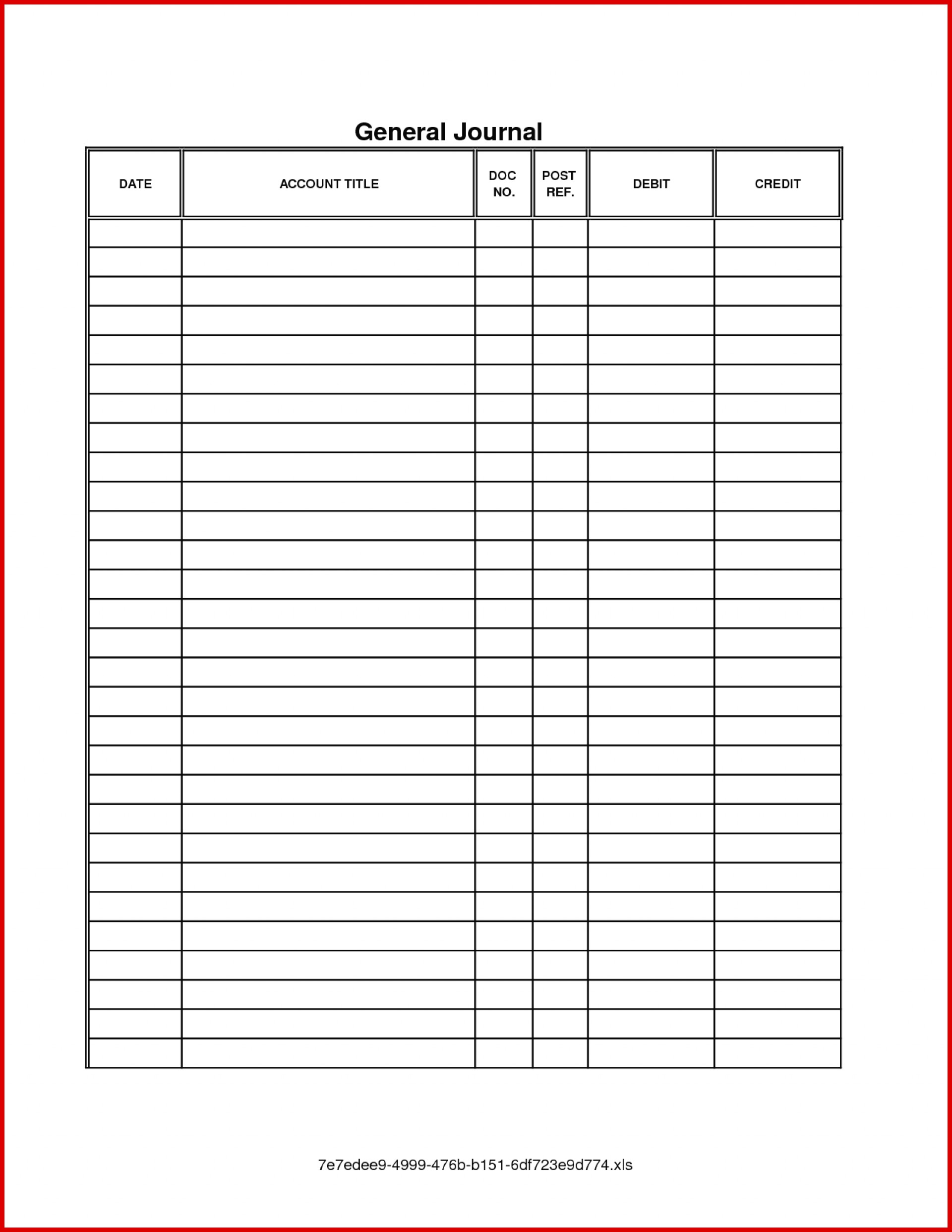 027 Accounting Journal Entry Template Excel Or Double Lovely Regarding Blank Ledger Template
