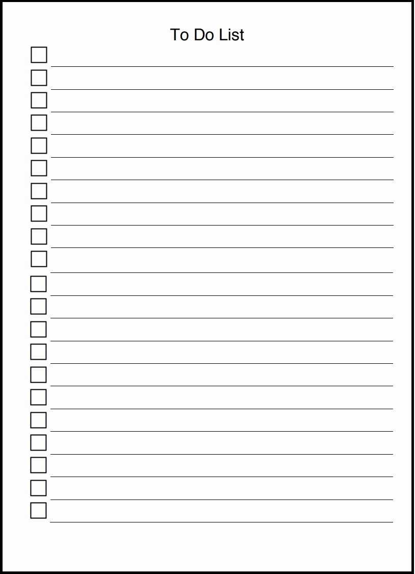 027 Printable Notes And To Do List Template Designs In Blank To Do List Template