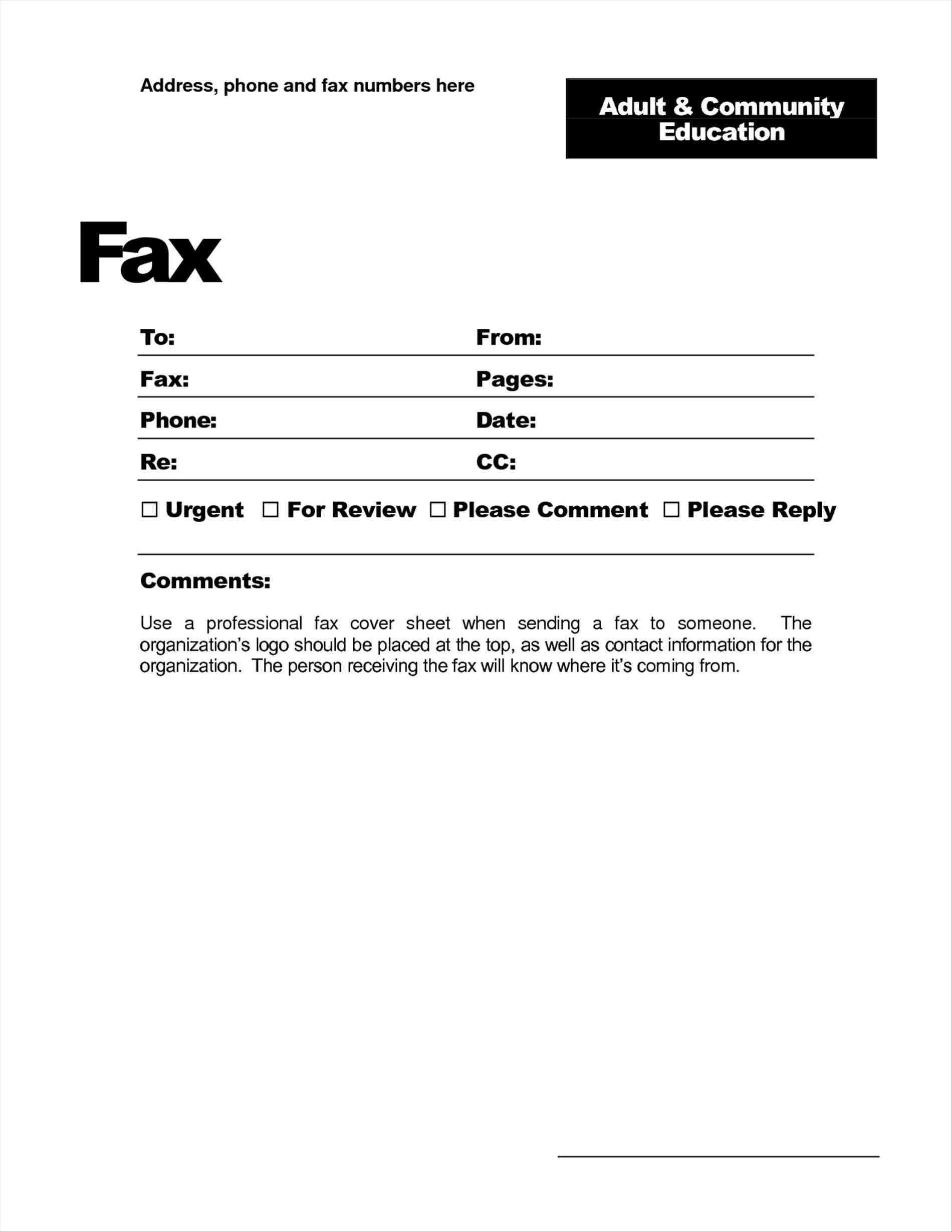 028 Basic Fax Cover Sheet Template Free Printable Example Pertaining To Fax Cover Sheet Template Word 2010