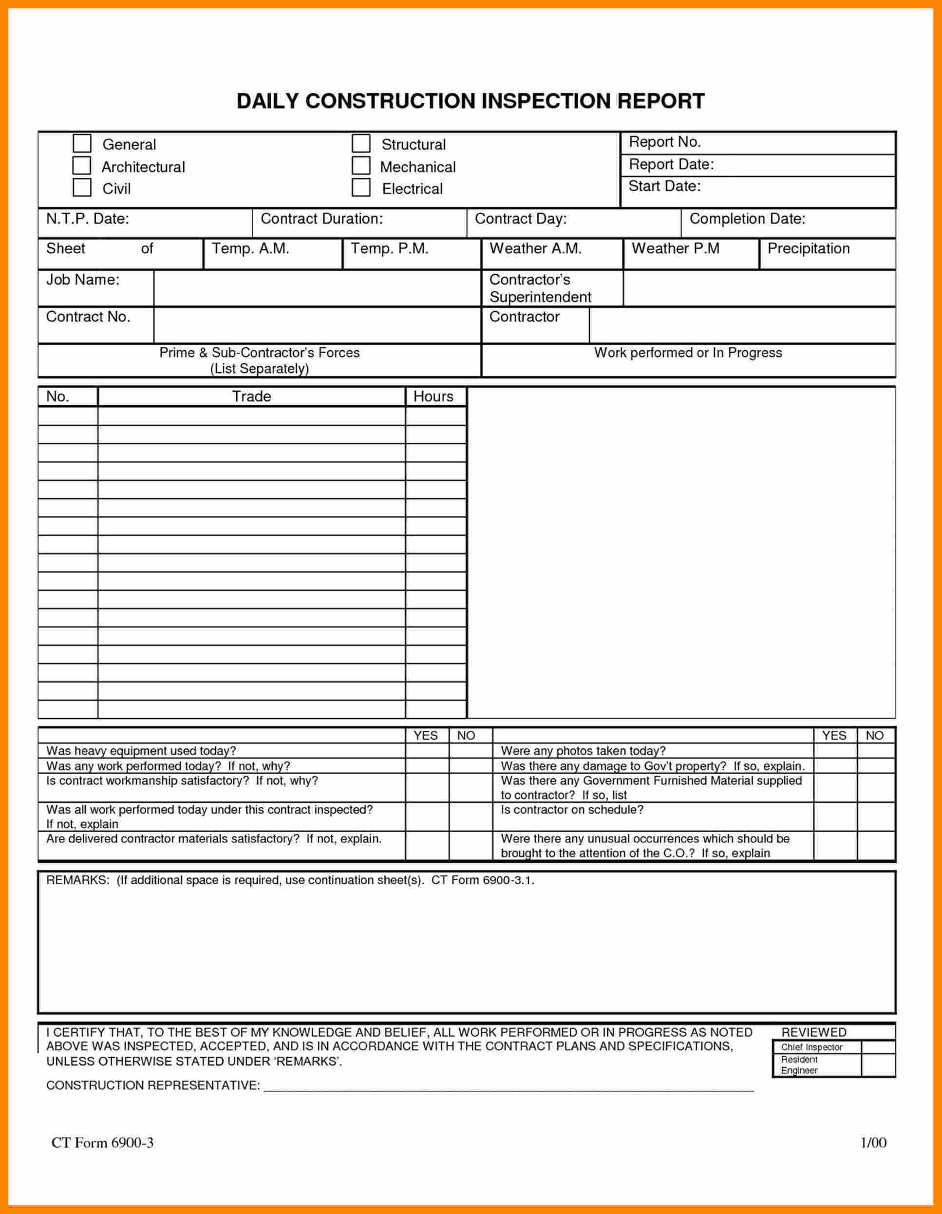 029 Daily Progress Report Template Excel Word Expense Form With Regard To Project Daily Status Report Template