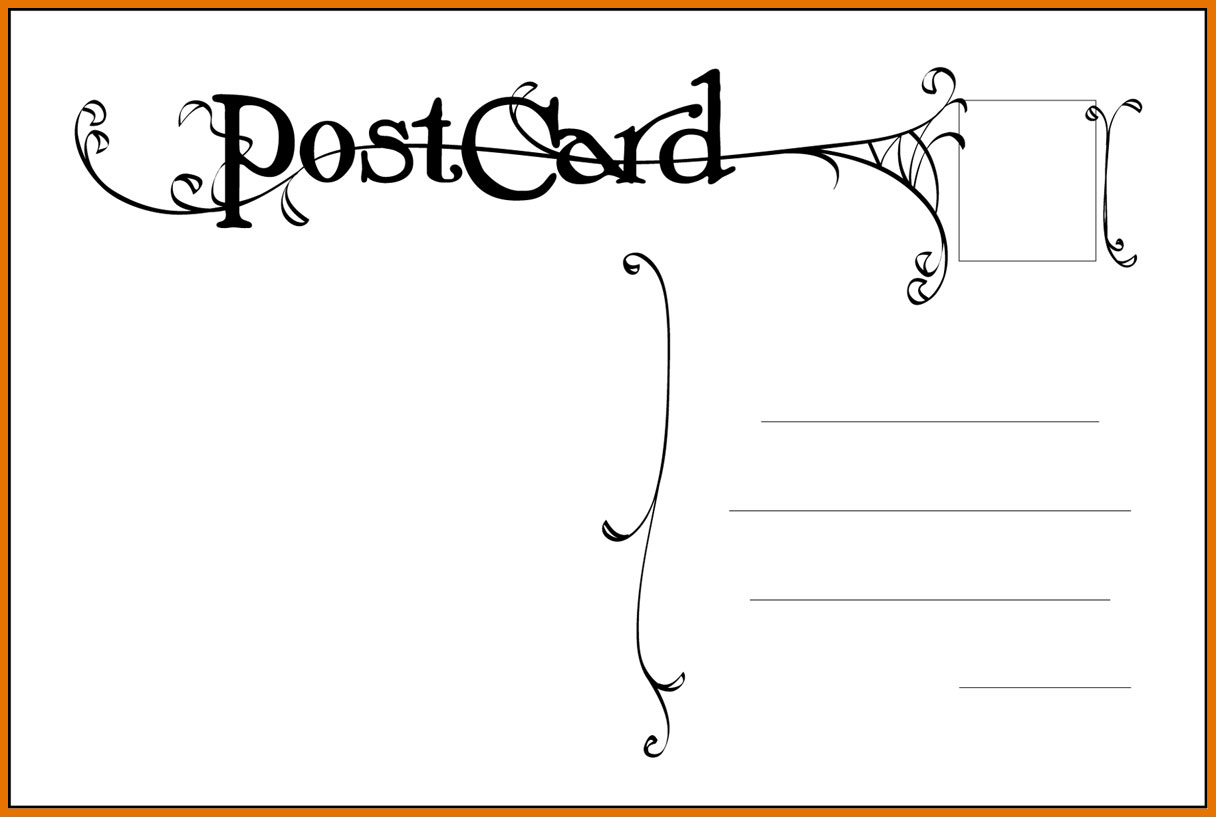 031 Blank Postcard Template Free Fascinating Ideas Printable Within Free Blank Postcard Template For Word