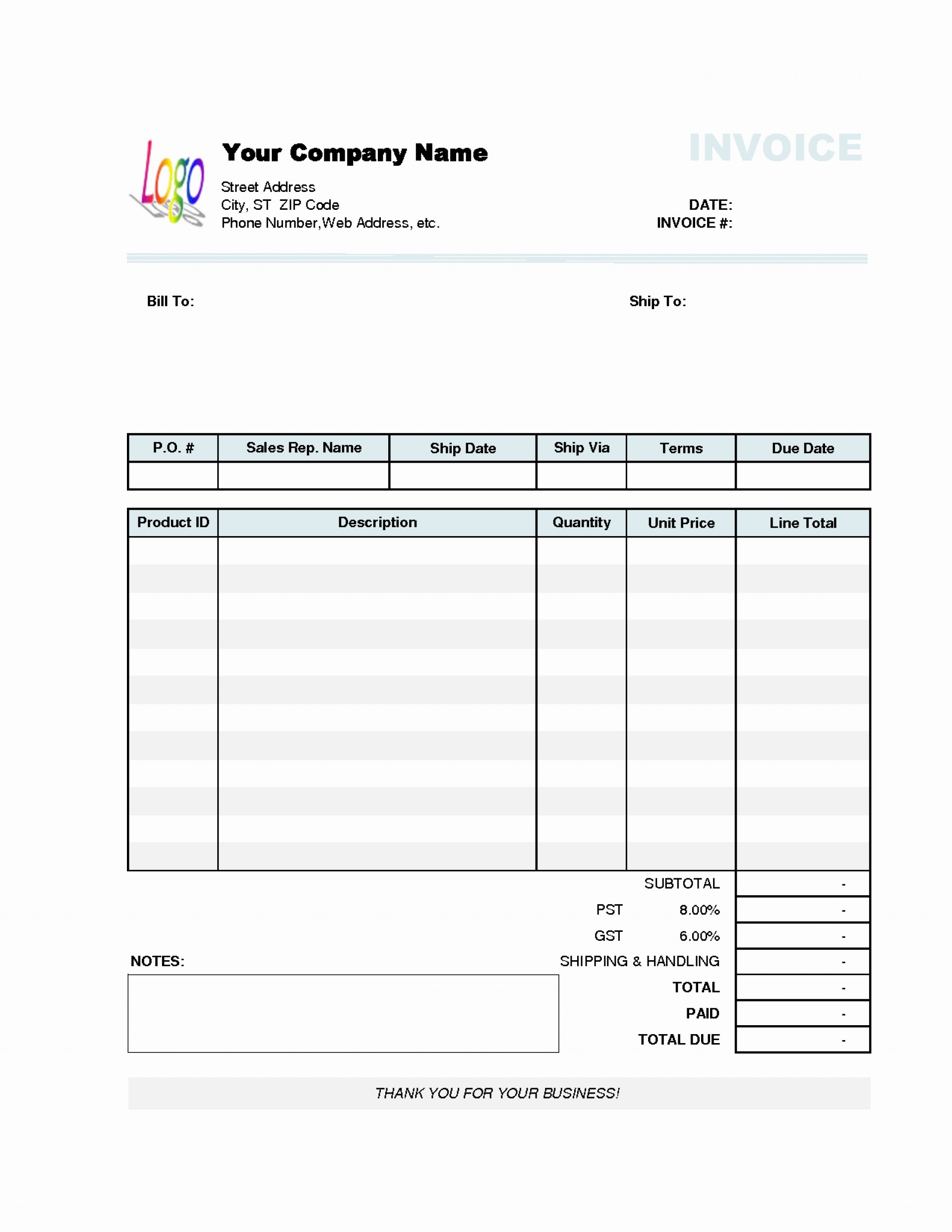 032 Simple Invoice Template Word Fresh Excel Of In Intended For Invoice Template Word 2010